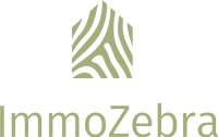 ImmoZebra logo with a stylized zebra-stripe house emblem above the green word 'ImmoZebra'.